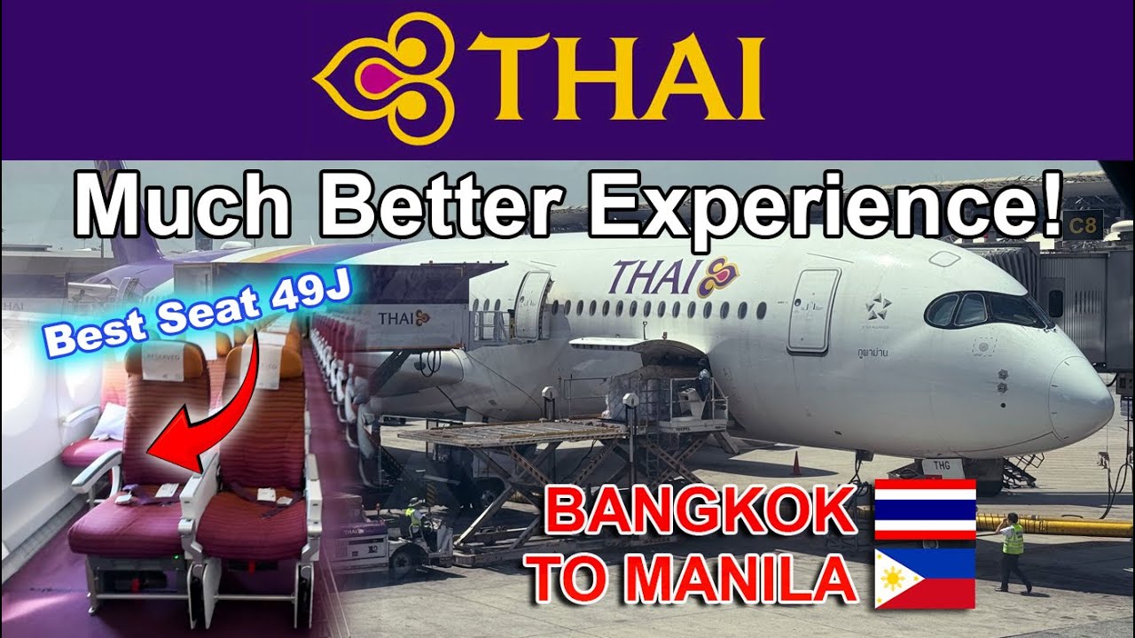 THAI AIRWAYS - Bangkok to Manila! Best SEAT in Economy Class!