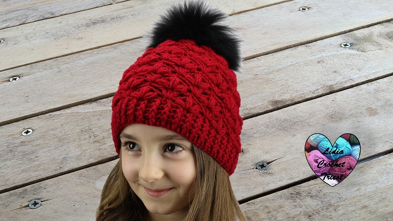 Bonnet point fleuri crochet facile !