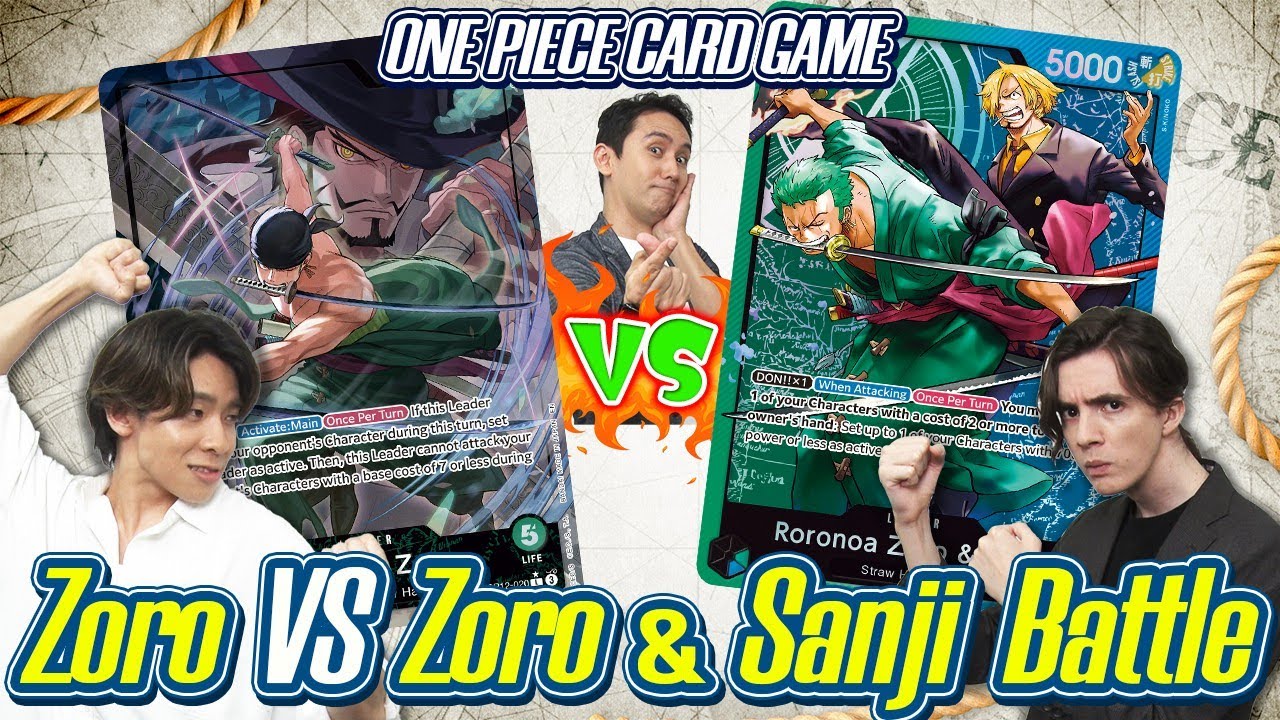 ONE PIECE CARD GAME Rorona Zoro VS Rorona Zoro & Sanji Battle