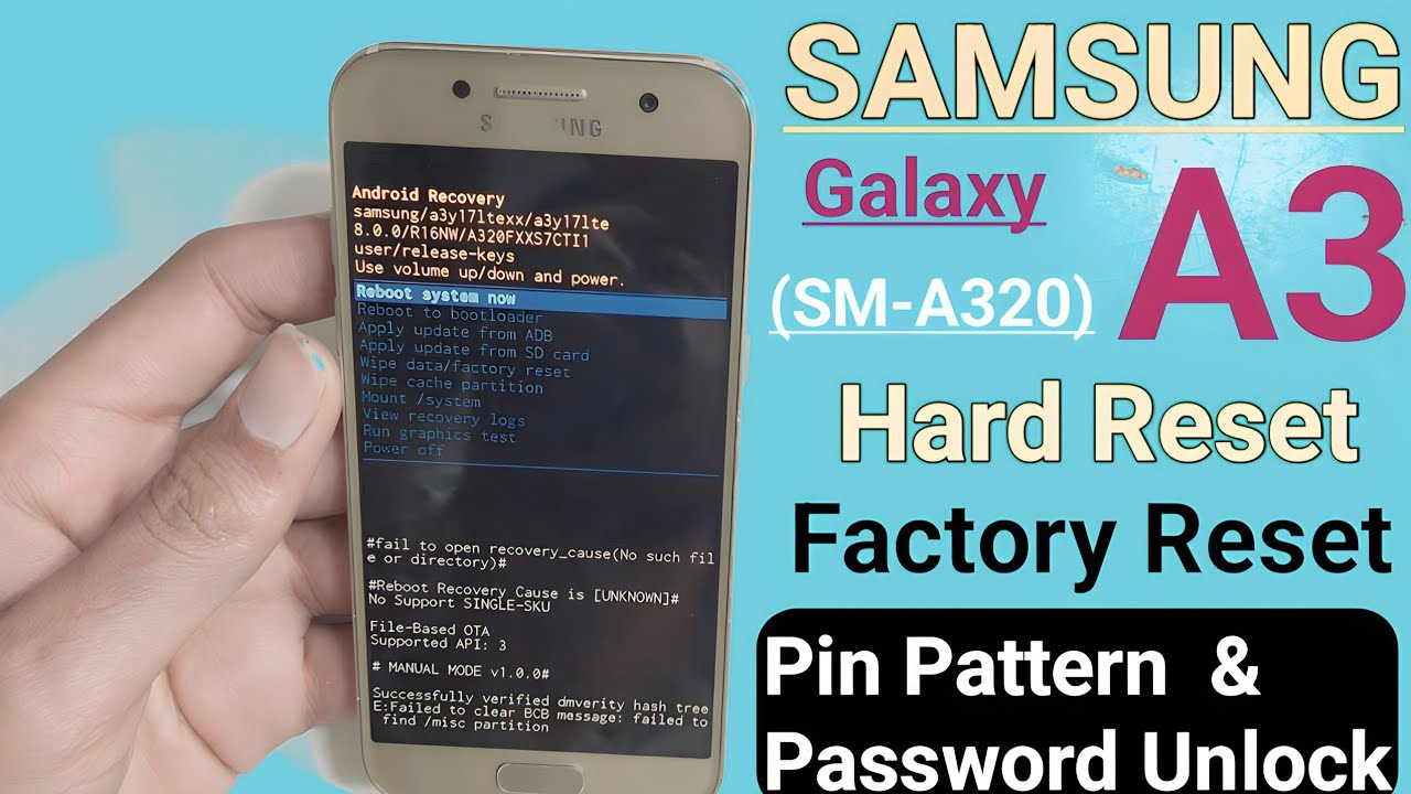 Samsung Galaxy A3 2017 Hard Reset | How To Factory reset Samsung A3 2017