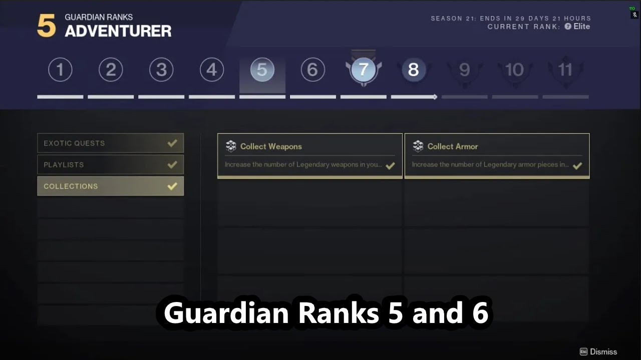 Guardian Rank 5 and 6 Objectives | Lightfall | Destiny 2