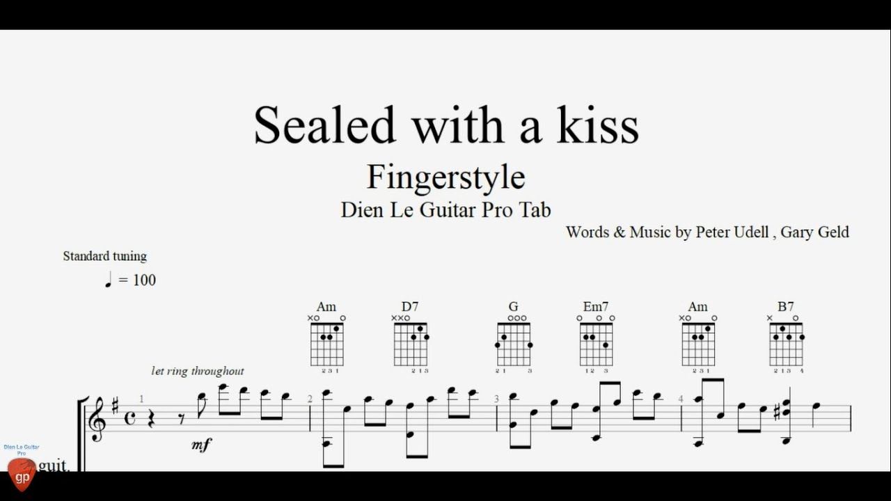 Sealed with a kiss - Guitar Tutorial + TAB