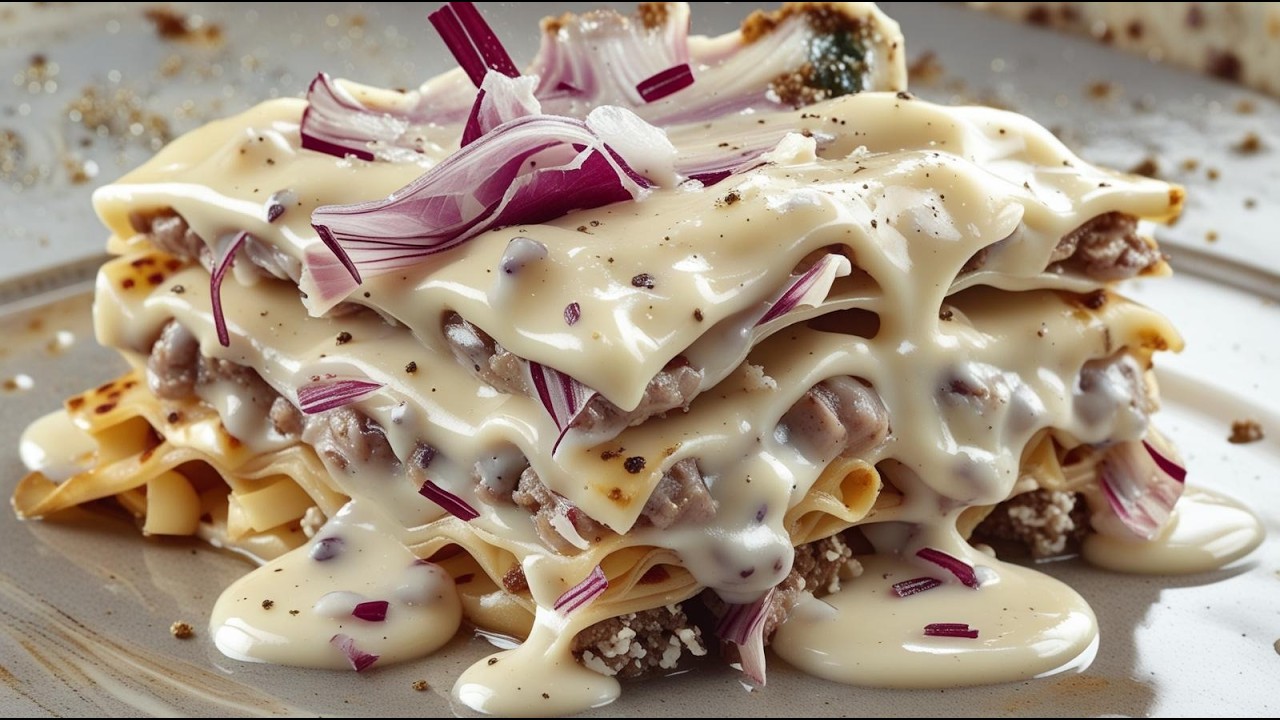 LASAÑA BLANCA PERFECTA: SIN COCER la PASTA, FÁCIL y en 4 PASOS
