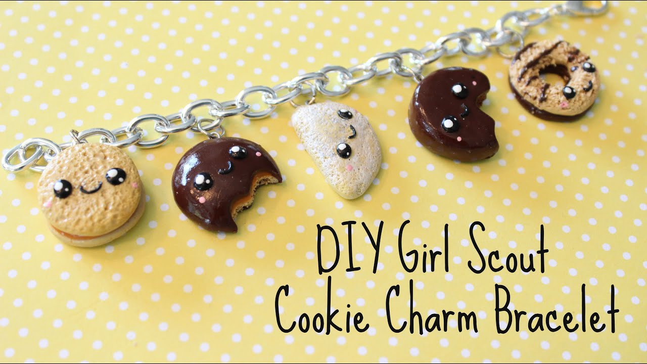 DIY Polymer Clay Girl Scout Cookie Charm Bracelet!