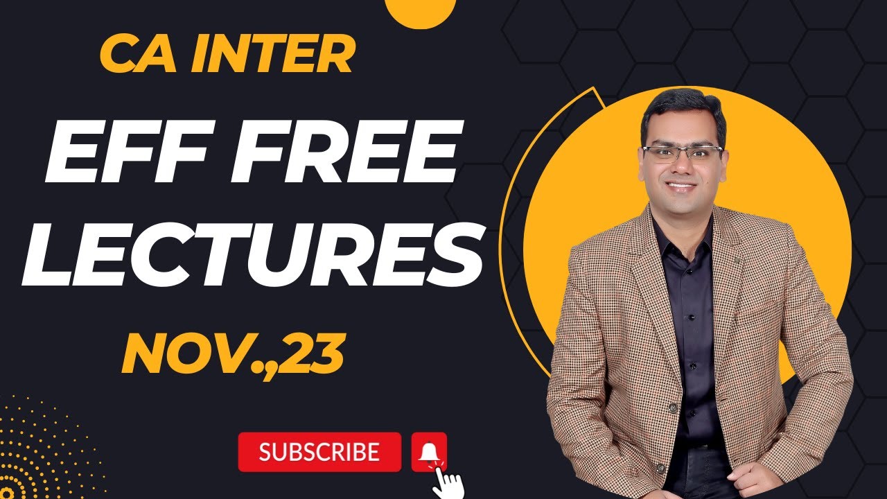CA Inter Economics For Finance FREE Course for Nov.,23 | CA Saurav Jindal | KSJ Teaching