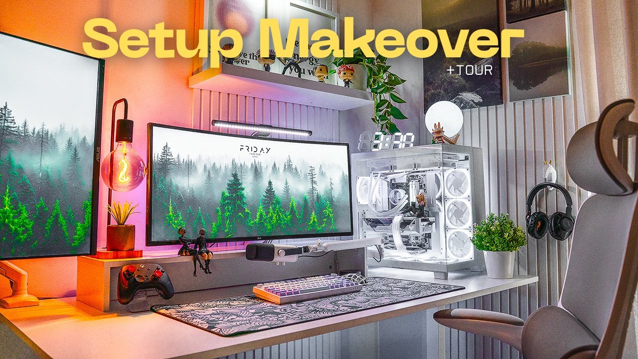 Building my DREAM gaming setup | Aesthetic Desk Setup makeover & Tour