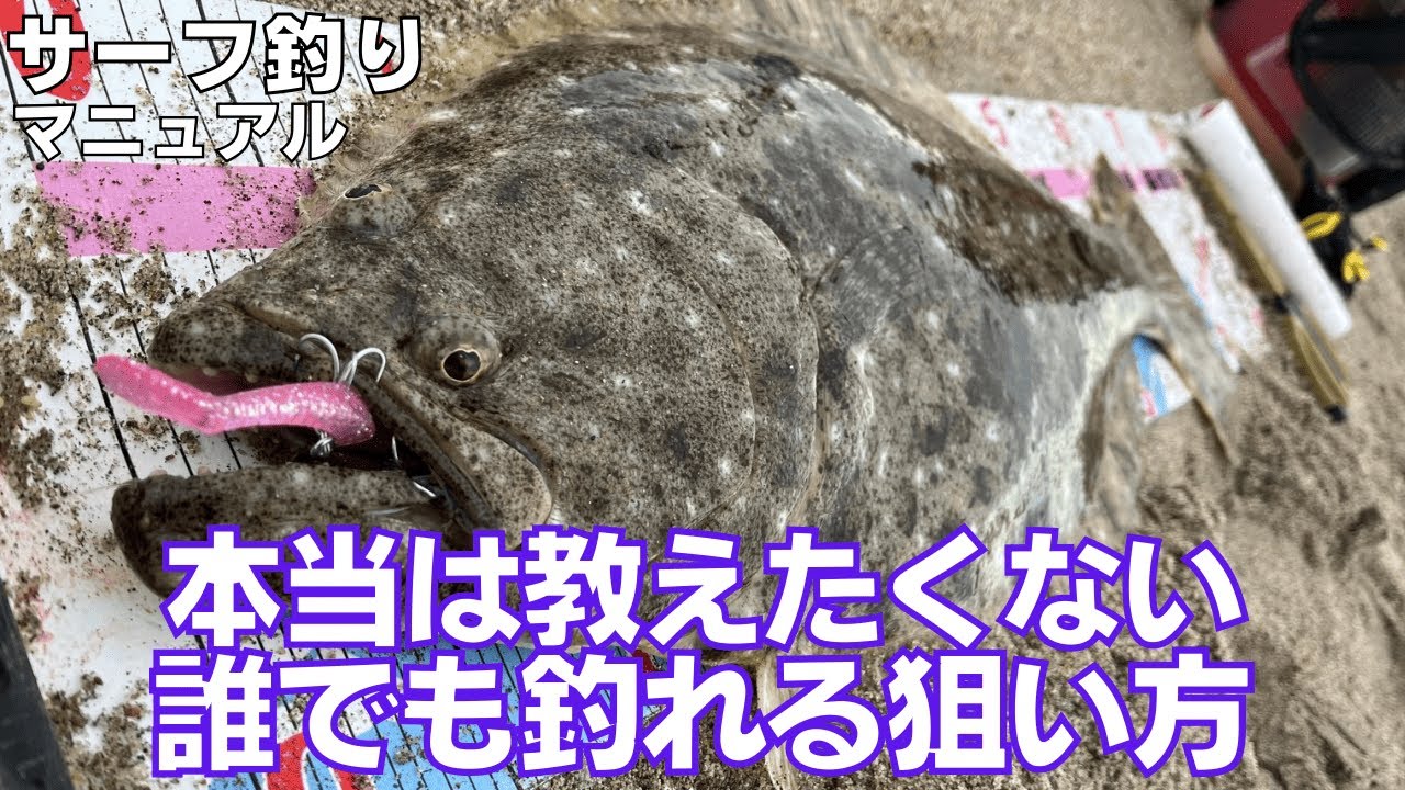 【サーフ】必見‼︎世界で一番簡単にヒラメが釣れる狙い方‼︎