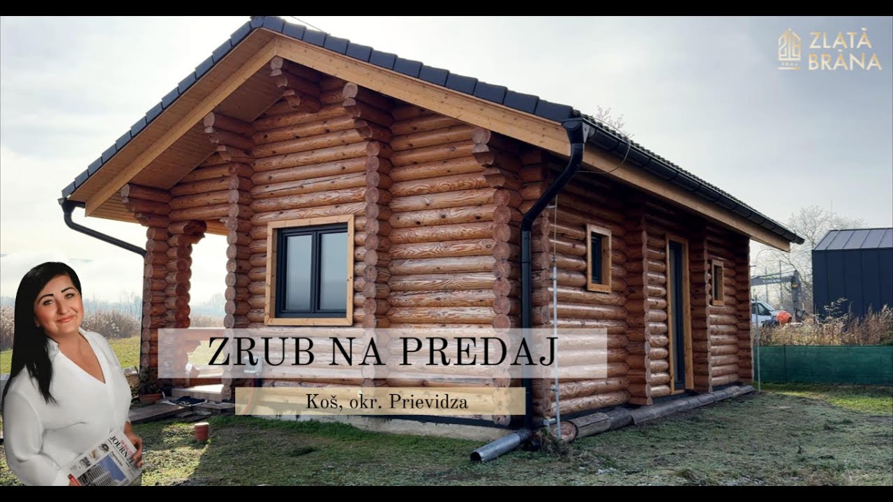 Zlatá Brána REAL: NA PREDAJ chalupársky sen - Zrub v tichej lokalite pri jazere, obec Koš, Prievidza