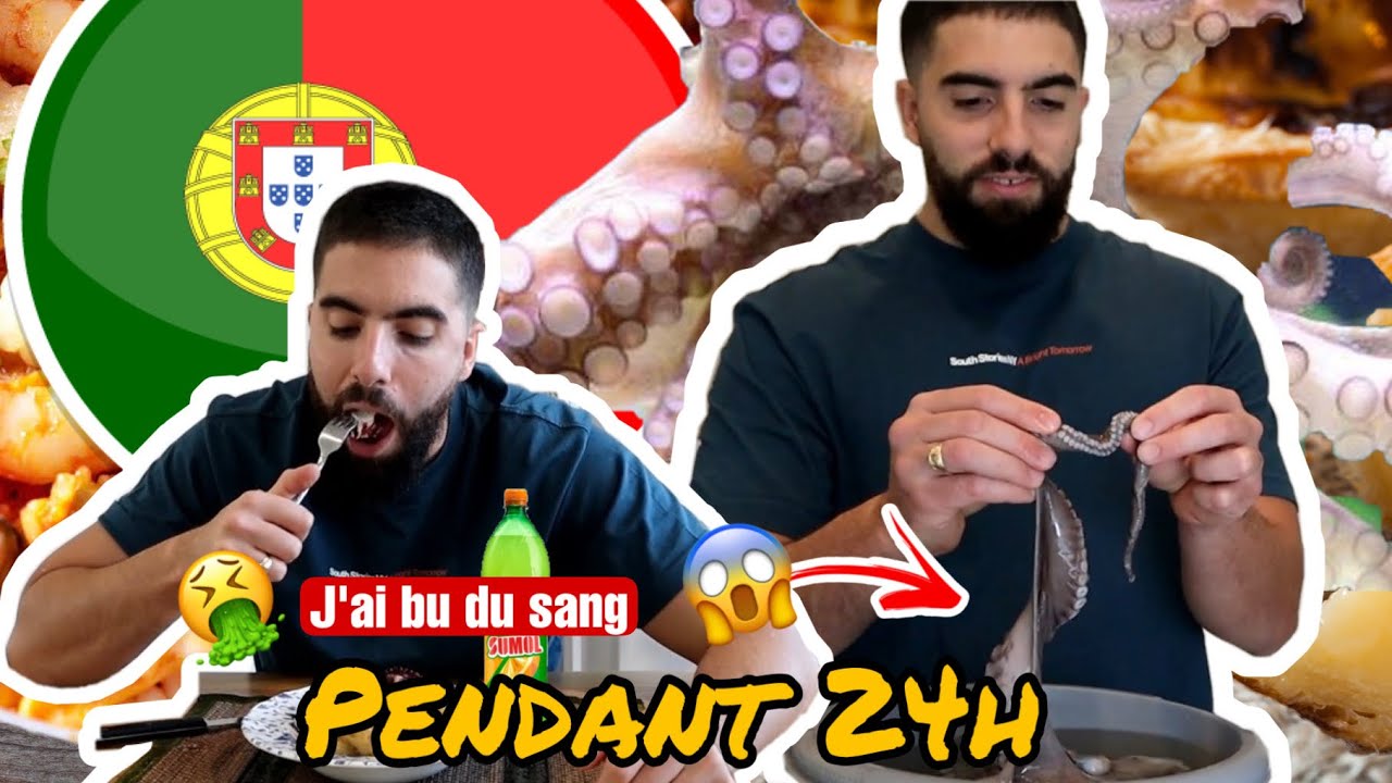 JE MANGE PENDANT 24H COMME AU PORTUGAL ! Cette vidéo va vous donner faim