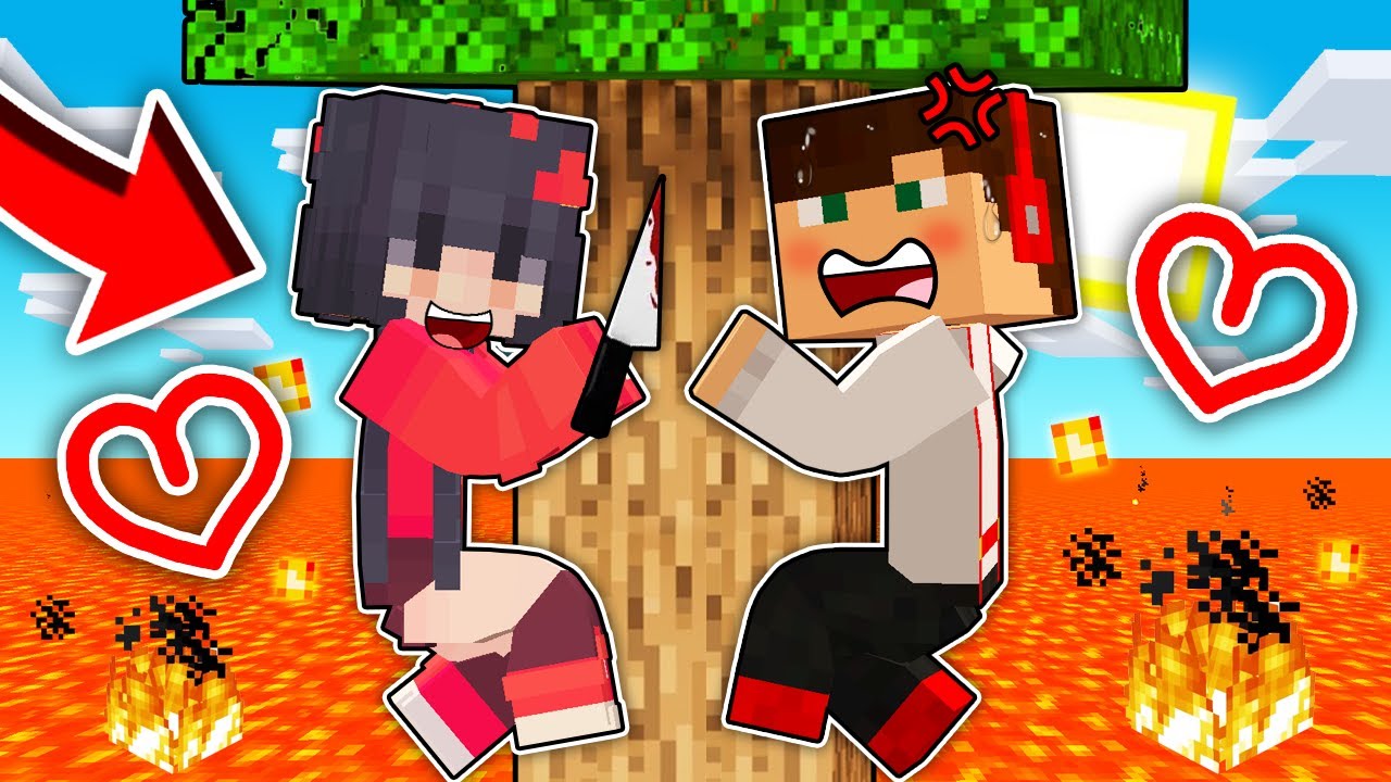 ZŁA PSYCHOFANKA PRZYWIĄZAŁA MNIE DO DRZEWA NA ŚRODKU JEZIORA LAWY W MIENCRAFT?! GPLAY & LUMI