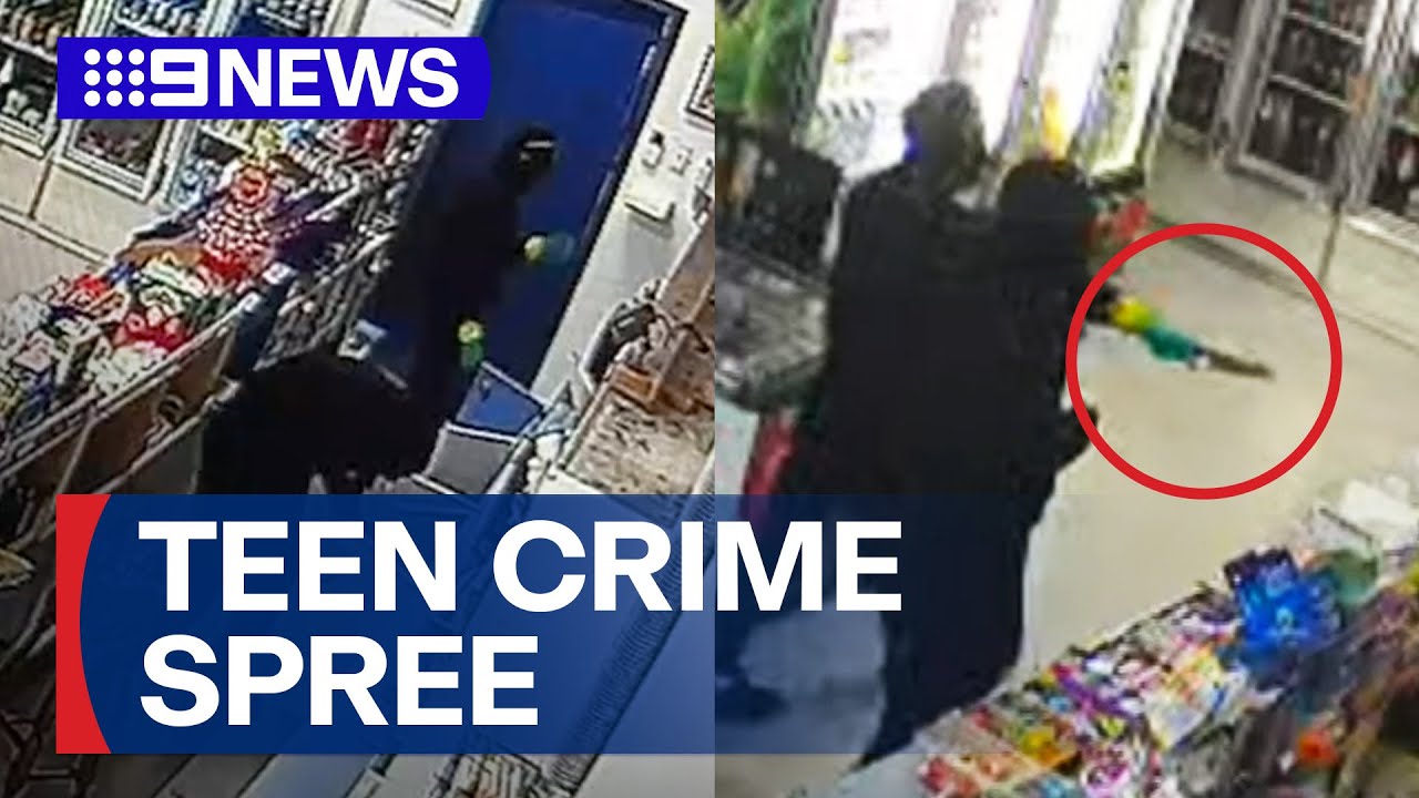 Gang of teens go on an alleged robbery spree in Melbourne | 9 News Australia