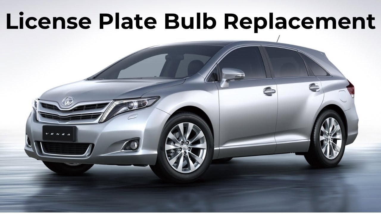 2009-2015 Toyota Venza License Plate Bulb Replacement