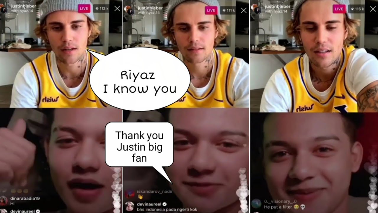 Riyaz aly Live with Justin Bieber | Live video of Justin Bieber with Riyaz aly | Riyaz Live | Riyaz