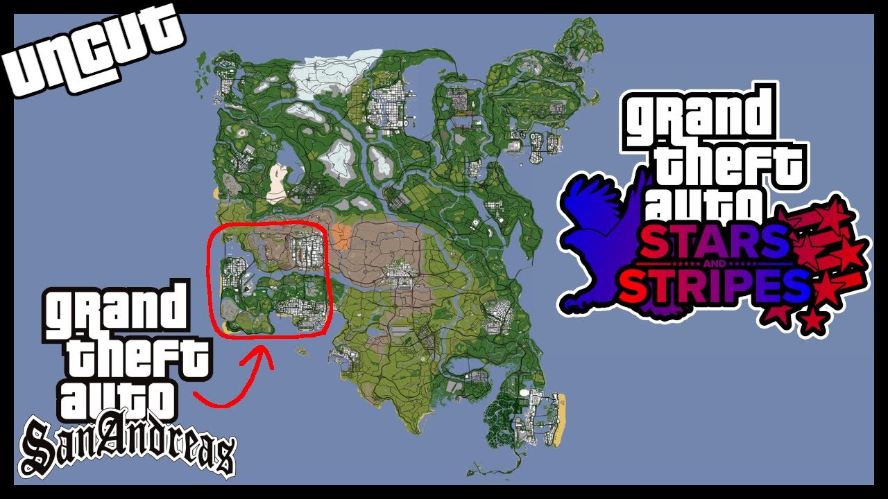 HOW BIG Is This Map!?! | GTA:SA Stars And Stripes Mod Playthrough UNCUT