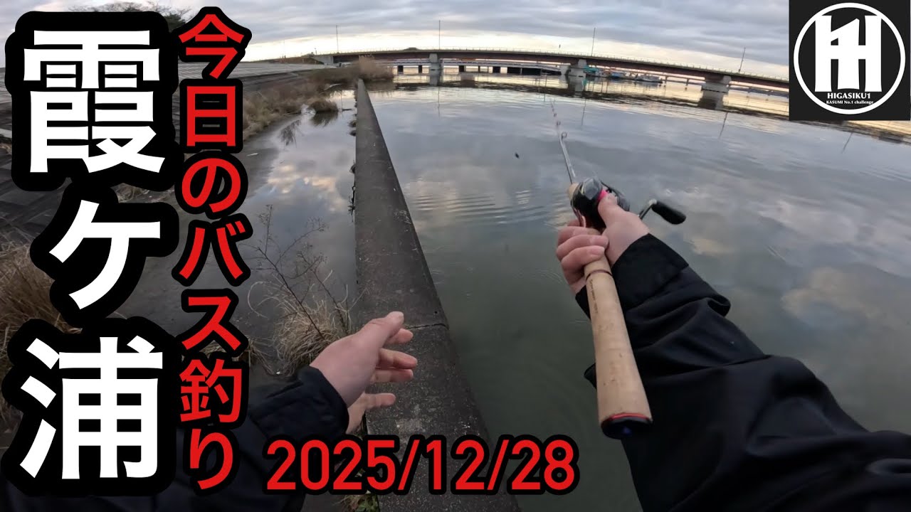 バス釣り霞ヶ浦！パワースポット鹿島神宮へ繋がる橋際シャローを攻める2025年12月28日
