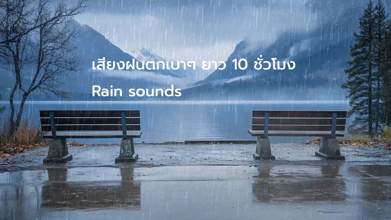 เสียงฝนตกเบาๆ กล่อมนอน 10 ชั่วโมง Rain sounds for sleeping