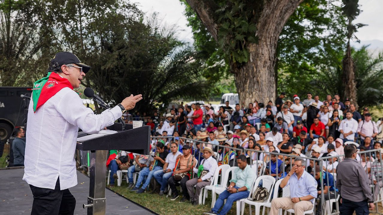 Presidente Petro durante la Inauguración de la red integrada de comunicaciones Punto Vida UNP