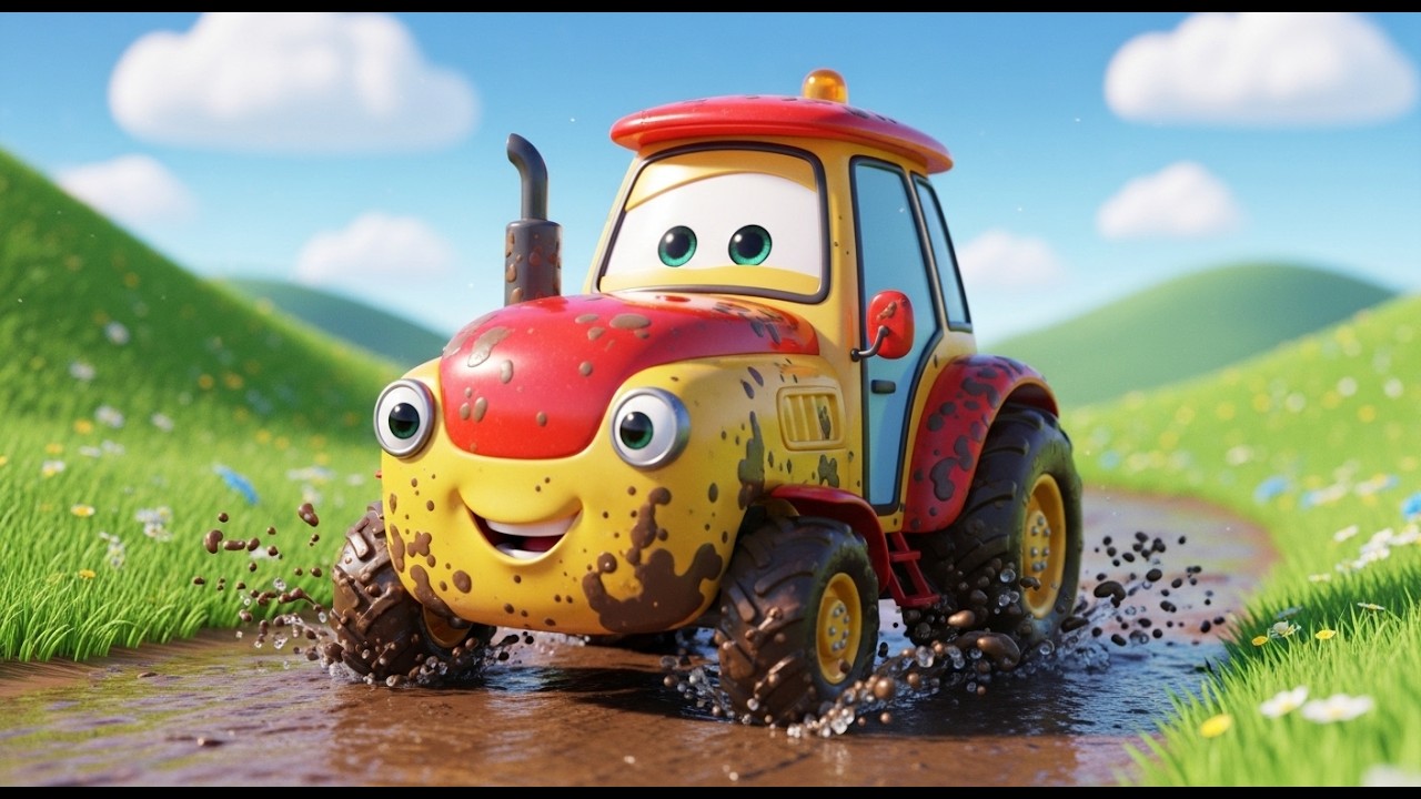 Muddy Toy Tractor Stuck on Old Macdonald’s Farm 😱🚜 | Fun Kids Vehicle Song
