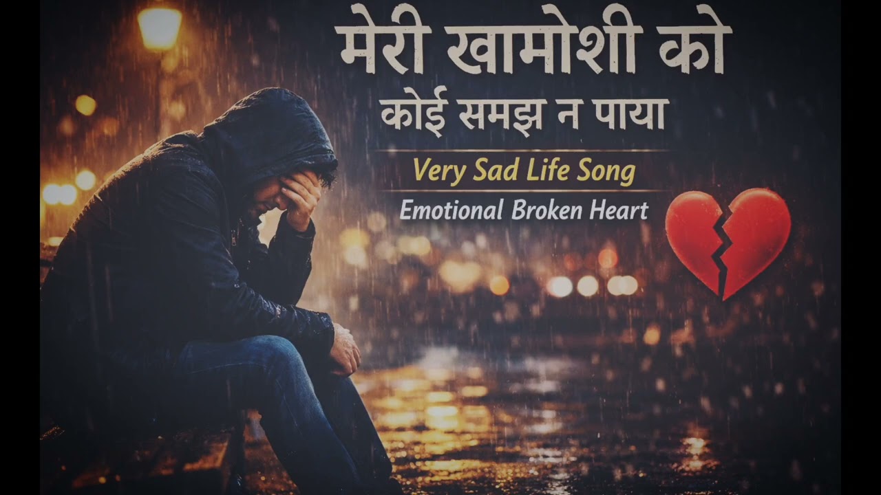 मेरी खामोशी को कोई समझ न पाया 💔 | Very Sad Life Song 2026 | Emotional Broken Heart Song