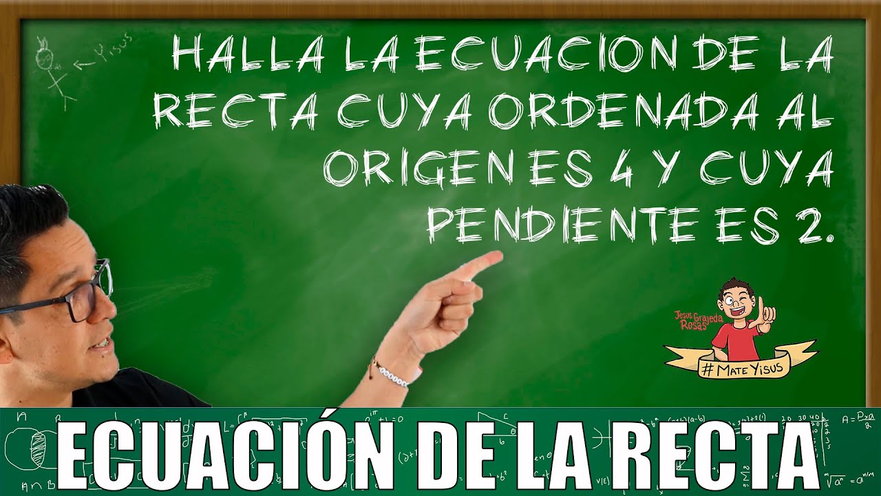 22. Encontrar la ecuación de una recta dada la pendiente y la ordenada al origen