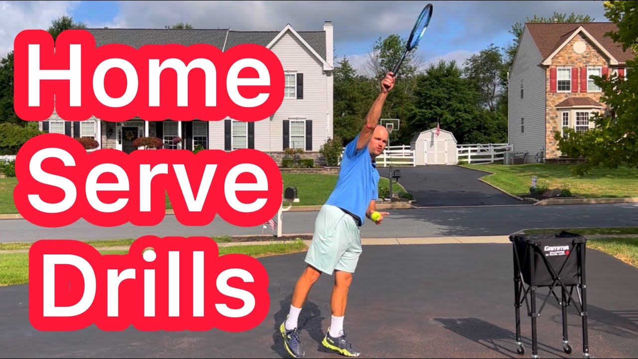 Improve Your Serve Speed & Control At Home (Tennis Drill Progression)