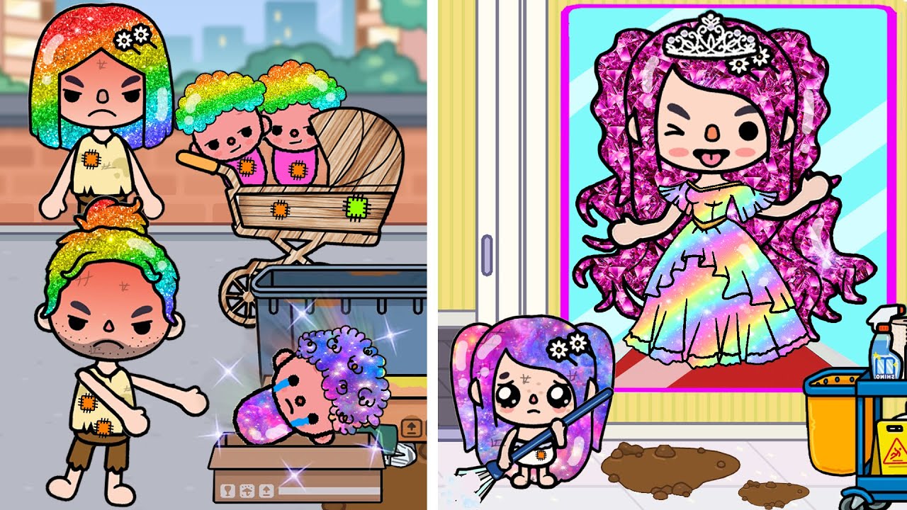 Cô Gái Có Mái Tóc Thiên Hà Đặc Biệt | Toca Life Story | Toca Boca