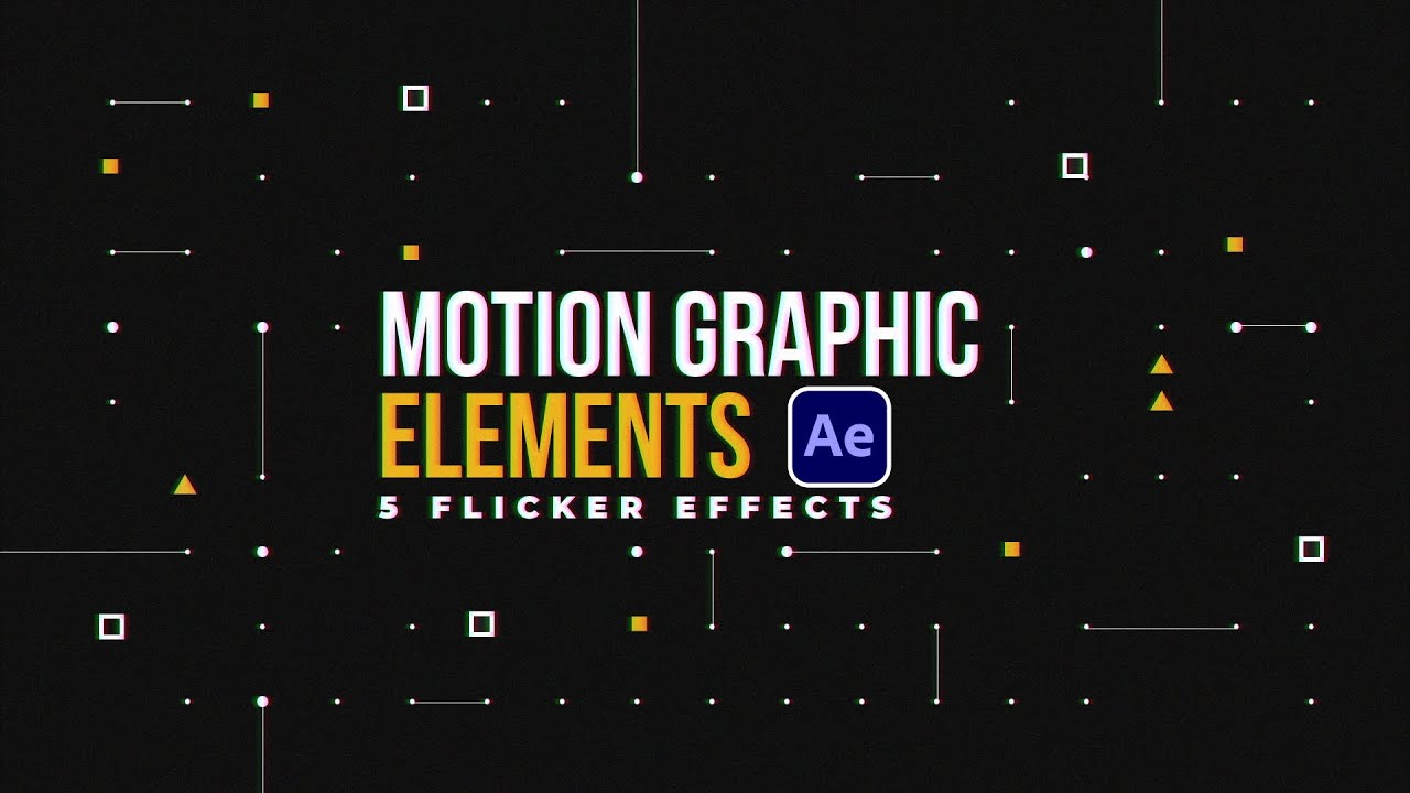 5 Motion Graphic Flicker Shape Elements in After Effects