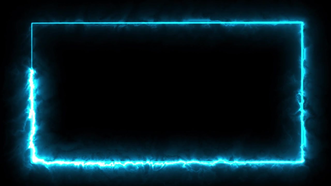Blue Neon Electric Frame Animated Loop Background, Neon Frames video, Free Motion Background  #13