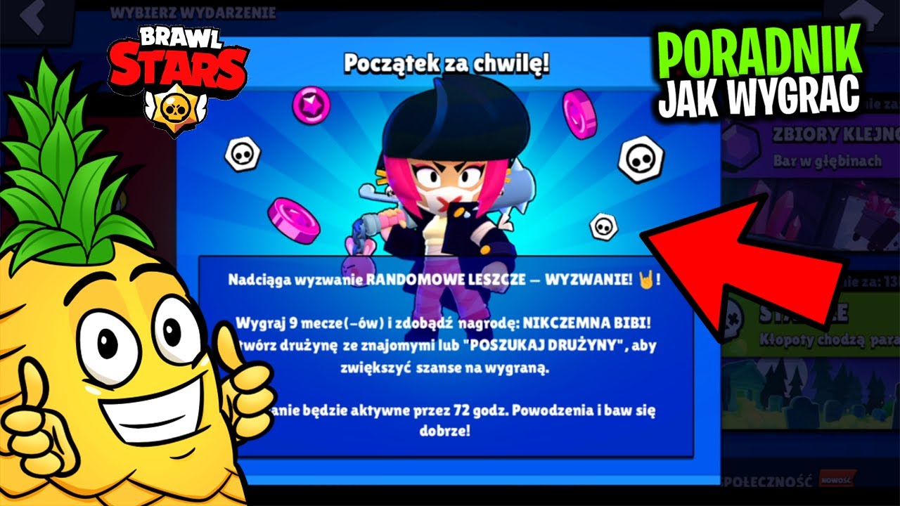 PORADNIK JAK WYGRAĆ NOWE WYZWANIE i ZDOBYĆ SKINA DO BIBI ZA DARMO BRAWL STARS
