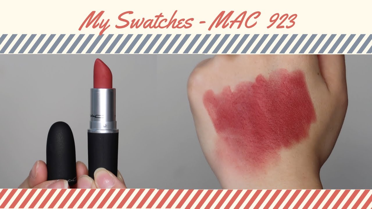MAC powder kiss lipstick 923 stay curious swatches. true swatches, no filters