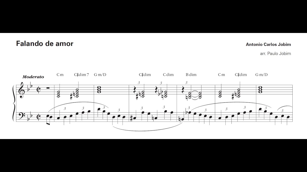 Tom Jobim - Falando de amor (arr. Paulo Jobim) (Itamar Assiere, piano)