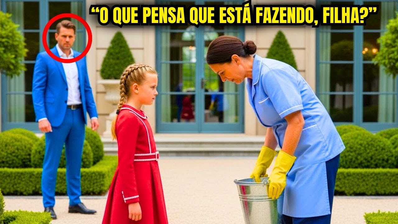 Milionário Viu Sua Filha Adotada Ajudando A Faxineira, E Ficou Em Choque Ao Descobrir Quem Ela Era..