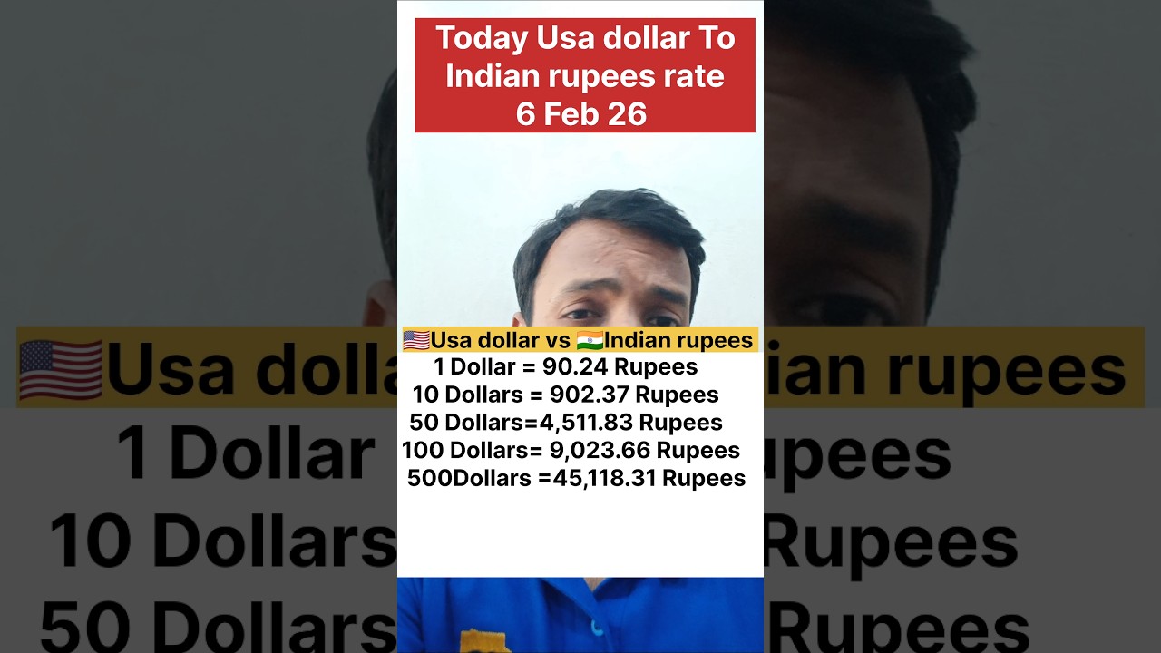 today dollar rate 6 Feb 26 / today dollar in India / dollar prices  #dollar #dollarrate #usdollar