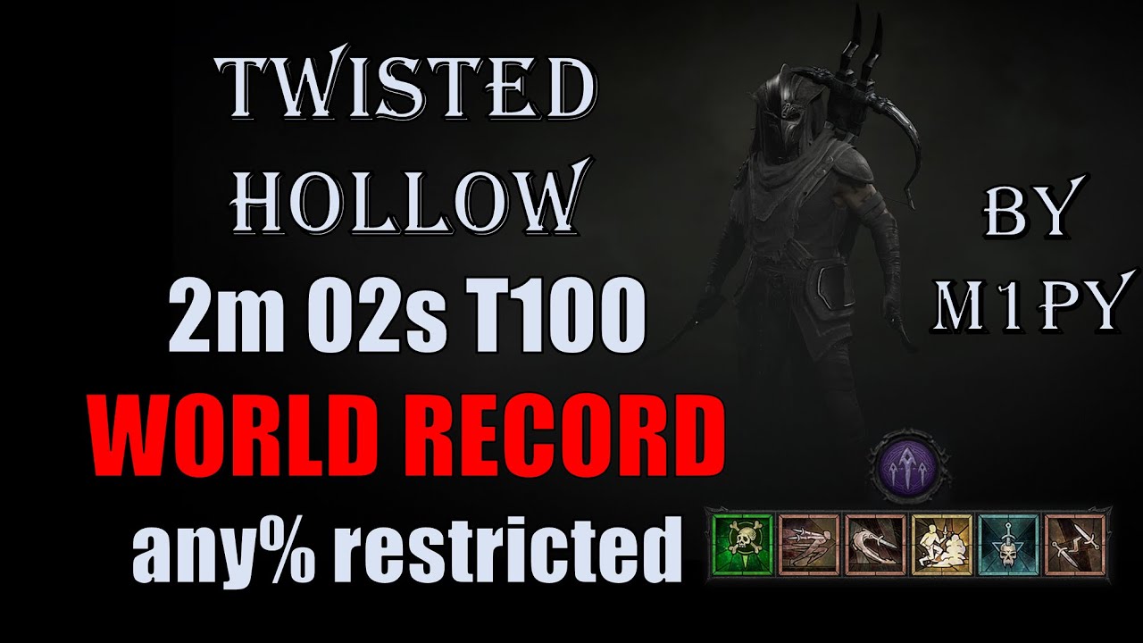 FASTER than DRUID! - NEW Speedrun WR Twisted Hollow any% restricted Stealth Barber Rogue - Diablo 4