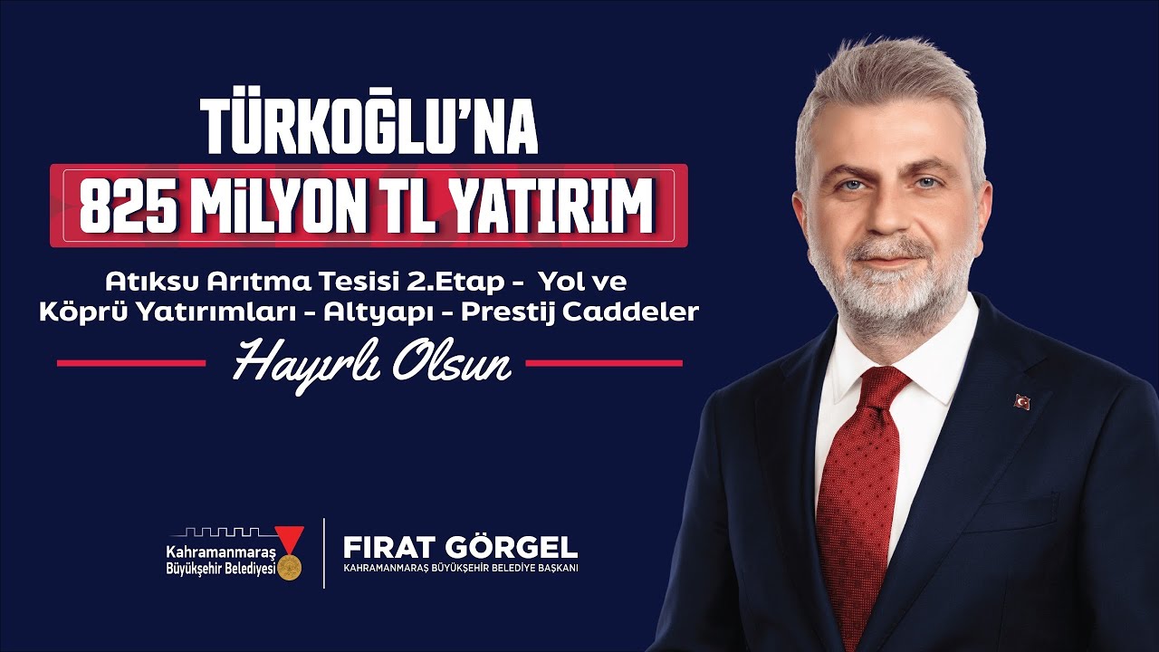 Türkoğlu’na 825 Milyon TL Yatırım