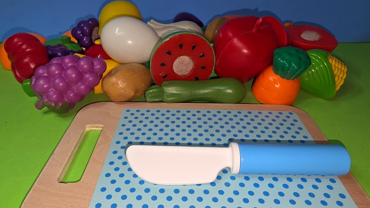 ASMR Frutta 🍉🍌🍇 e Verdura 🌽🍅🧅 Giocattolo da Tagliare 🔪 #asmr #fruitcutting #satisfying 