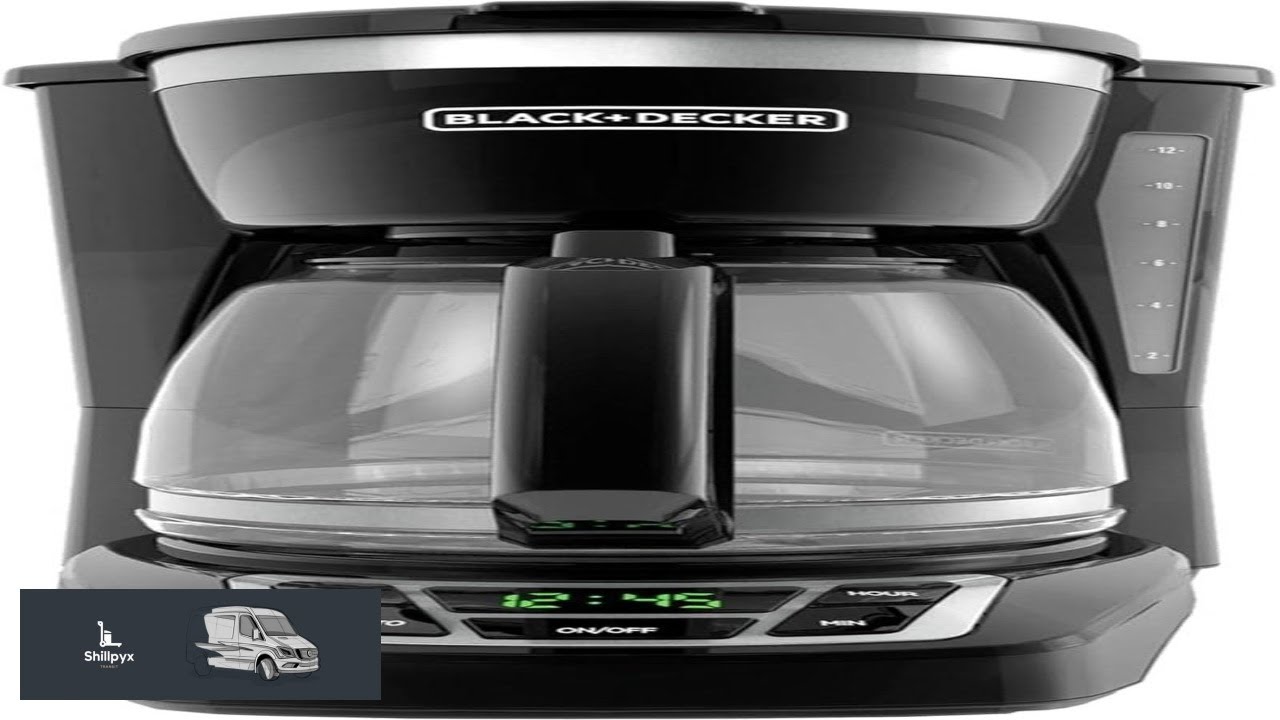 BLACK+DECKER 12 Cup Digital Coffee Maker Programmable Washable Basket Filter Sneak A Cup