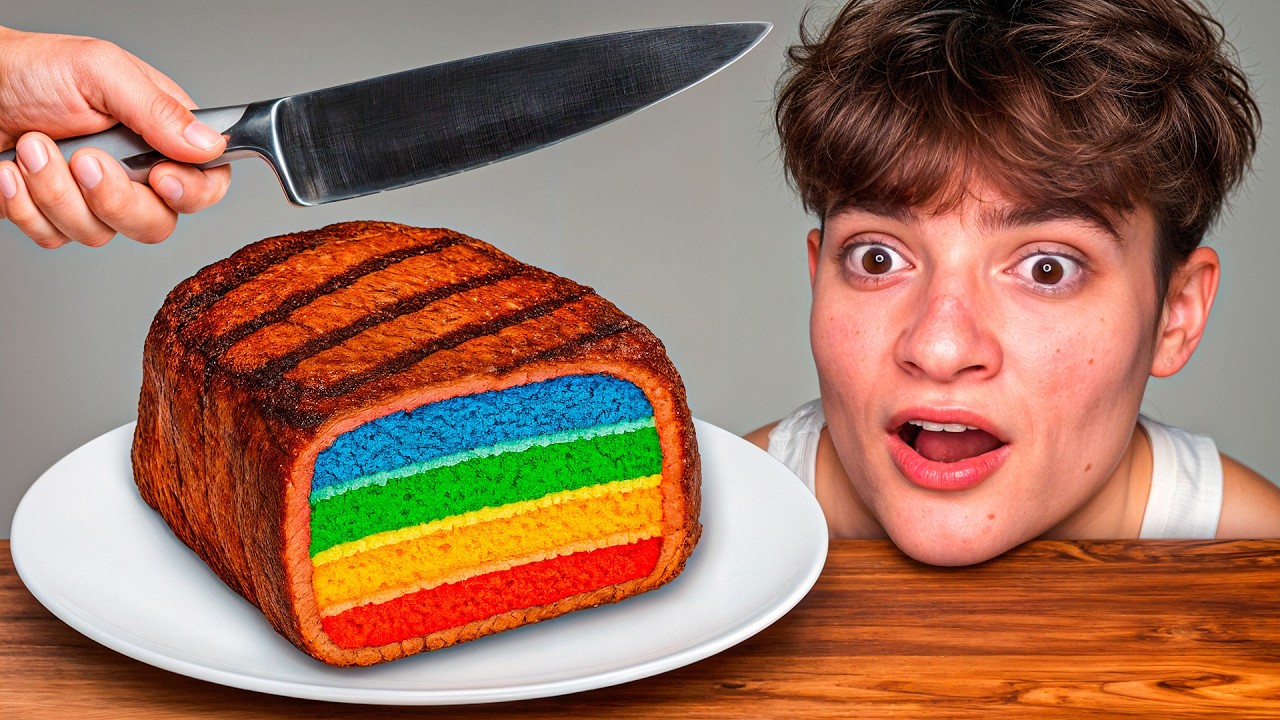 Desafío de pastel o comida real + ASMR