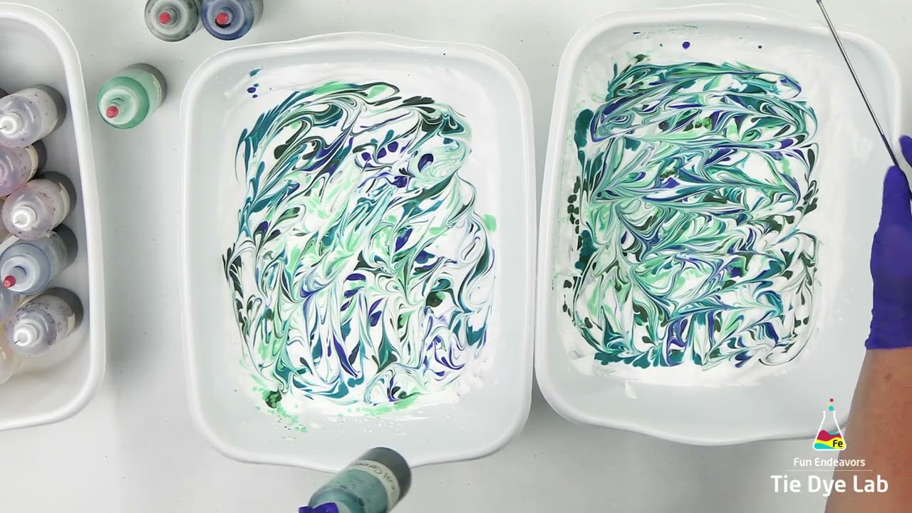 Tie Dye Designs:  Marble Dyeing Socks With Shaving Cream