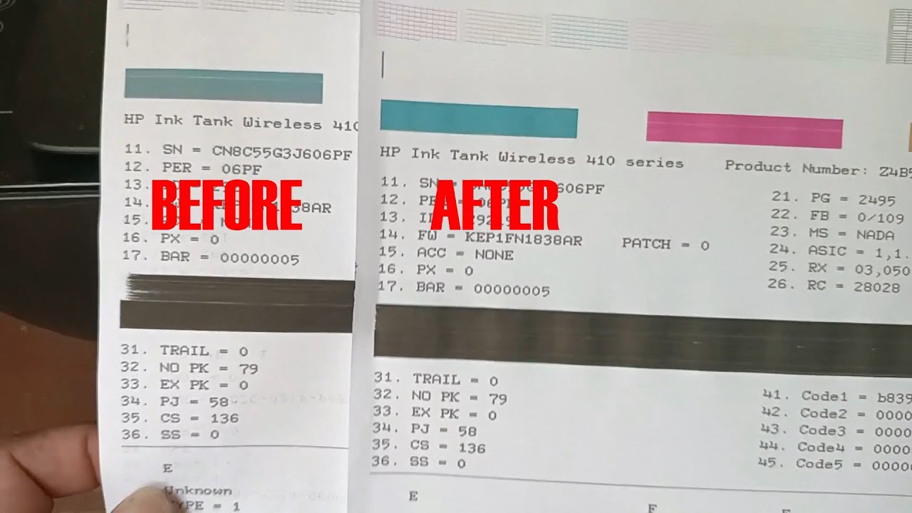 hp ink tank 410 series, print head cleaning and testing without pc