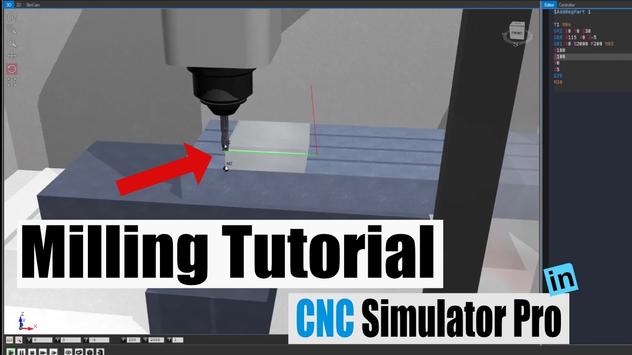 How to create your first milling program in CNC Simulator Pro
