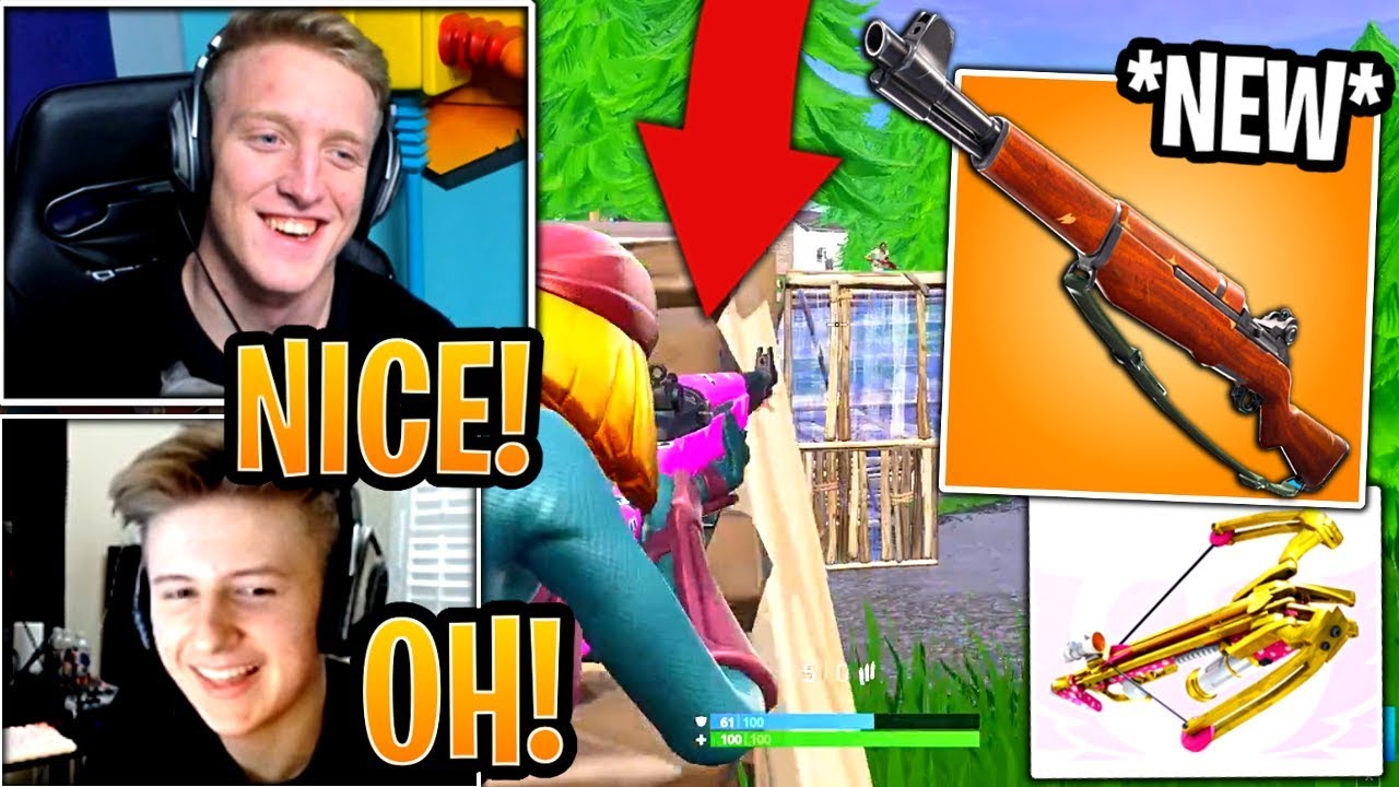 Streamers First Time Using *NEW* Infantry Rifle & *UNVAULTED* Crossbow! - Fortnite Moments