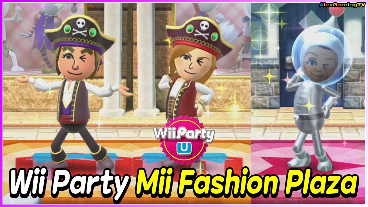 Wii Party U - Mii Fashion Plaza gameplay (Master Com) Alex vs Clara vs Polly vs Araceli AlexGamingTV