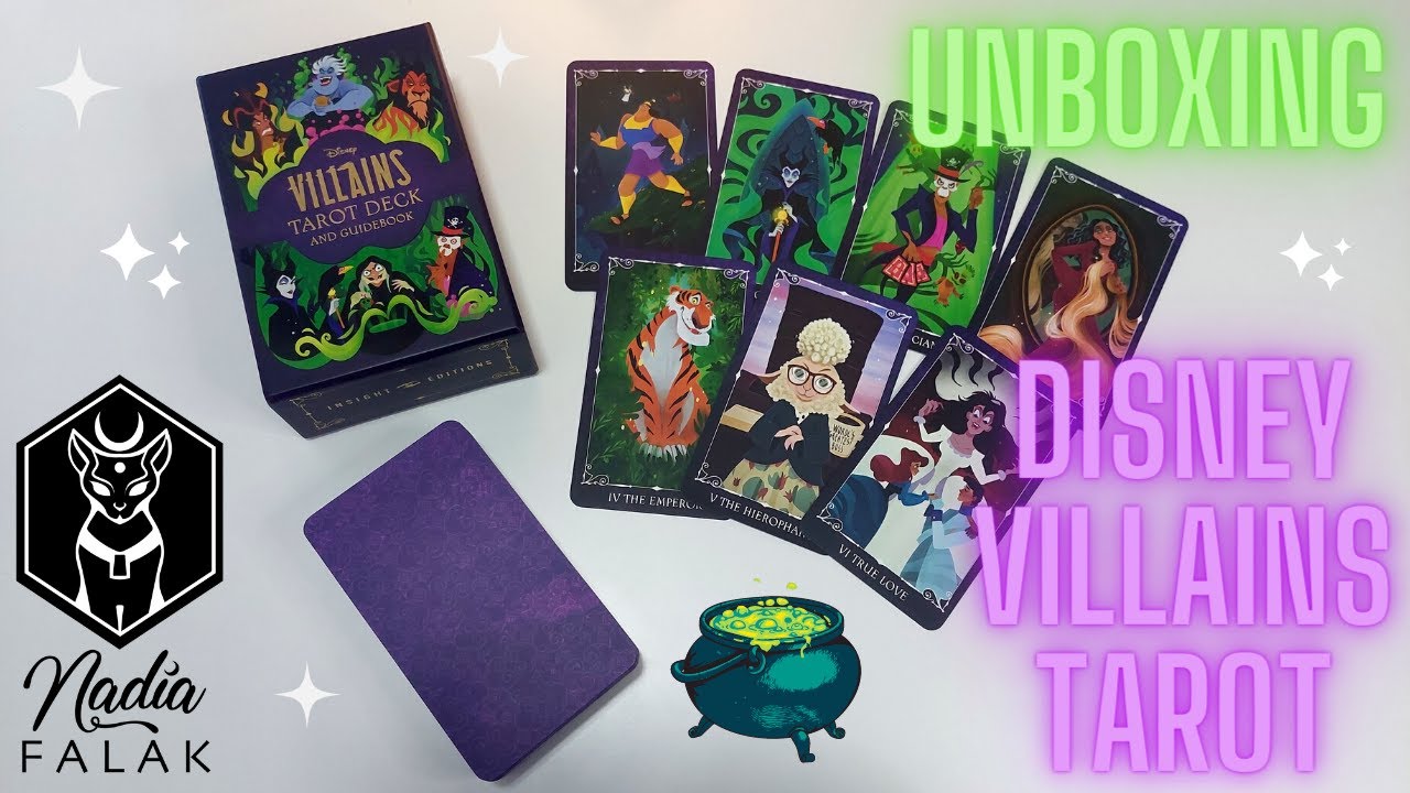 DISNEY VILLAINS TAROT 💜 Unboxing y Reseña en Español 🖤 Nadia Falak