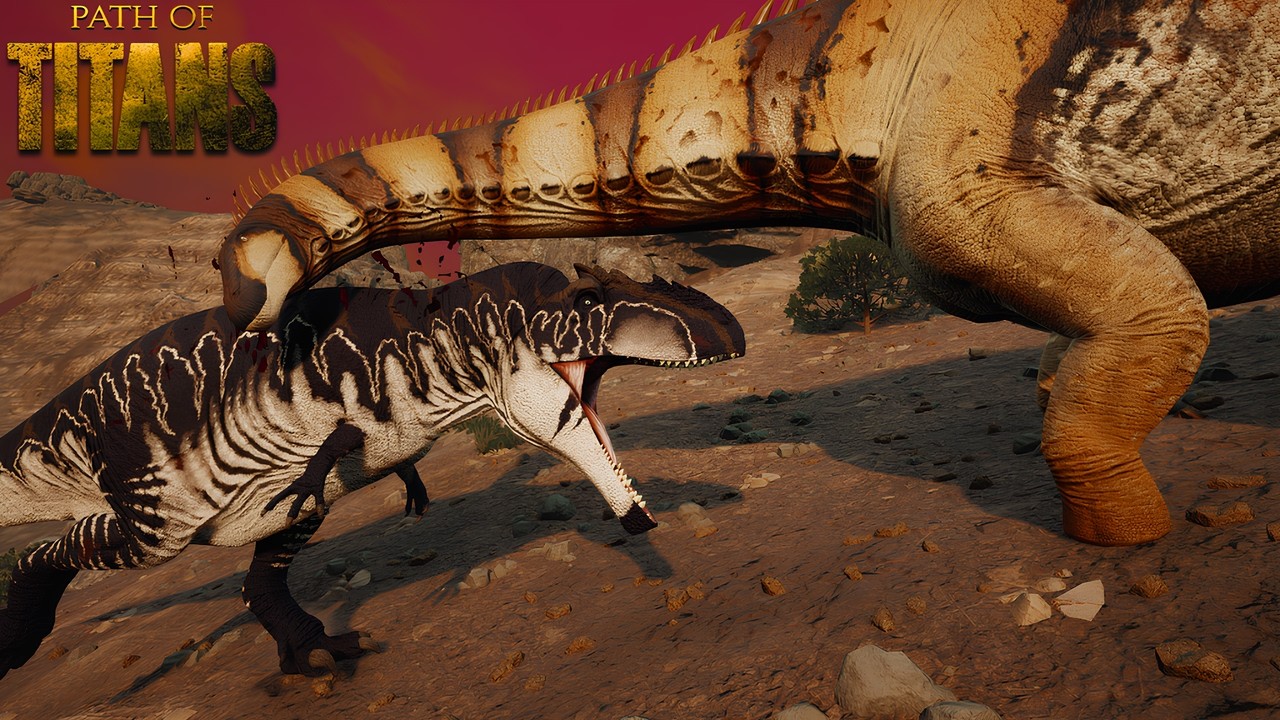 Carcharodontosaurus wiped out the Path of Titans-Domain Survival