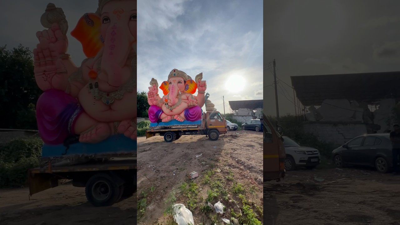 Hyderabad Ganesh Transporting 2025 | Big Ganesh Making 