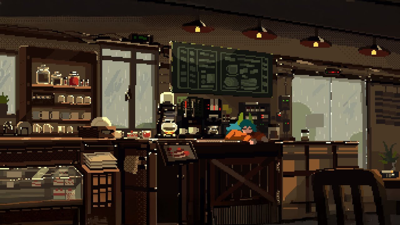 Just one more coffee before closing... | Late Night Cafe Ambience with Lofi & Rain