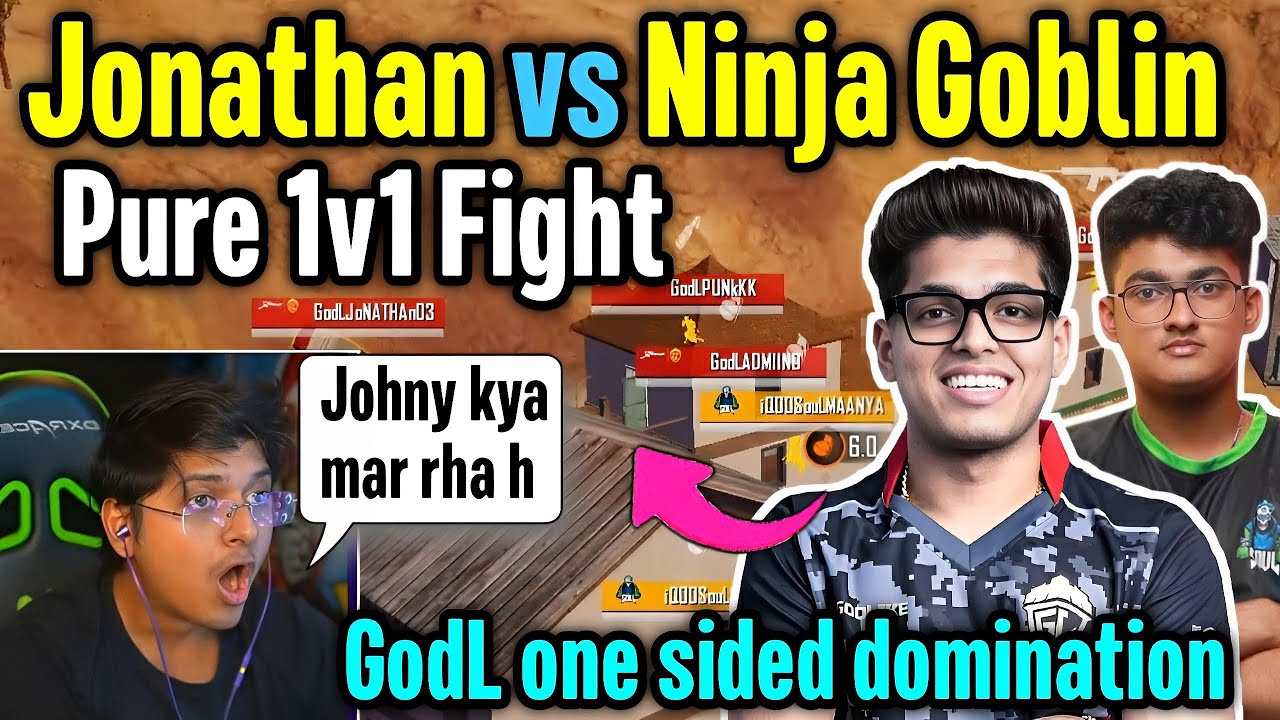 Jonathan vs Ninja Goblin pure 1v1 🔥 Godlike one sided domination destroy whole lobby 🥵