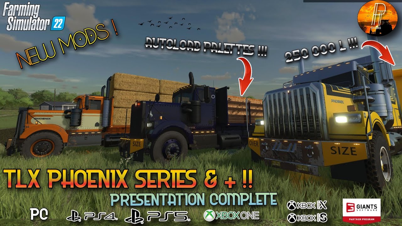 [NEW MODS FS22] AUTOLOAD PALETTES SUR CONSOLE !! TLX PHOENIX SERIES & REMORQUE 250 000 L[FARMING 22]