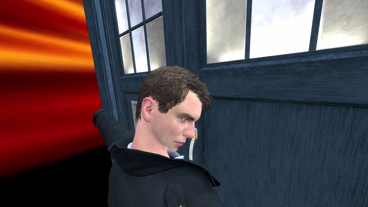 Jack clings to the Tardis | Utopia | GMod